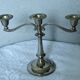 Candle holder 3 branches in silver metal
