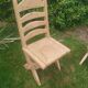 Pairs of vintage Scandinavian chairs with splayed legs.