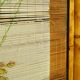 Asian bamboo screen, painted rice straw