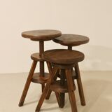 Set of 3 carpenter's screw stools