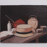 Oil painting on canvas - hat