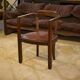Fauteuil en chêne et skaï 1940’s