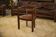 Oak and faux leather armchair 1940s