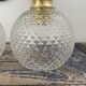 Set of two vintage electrified electrified glass wall lamps