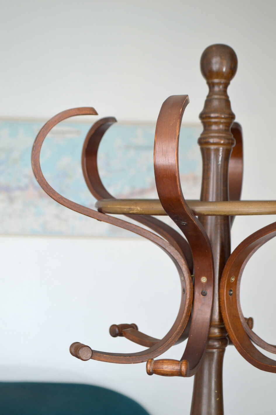 Wooden parrot coat rack