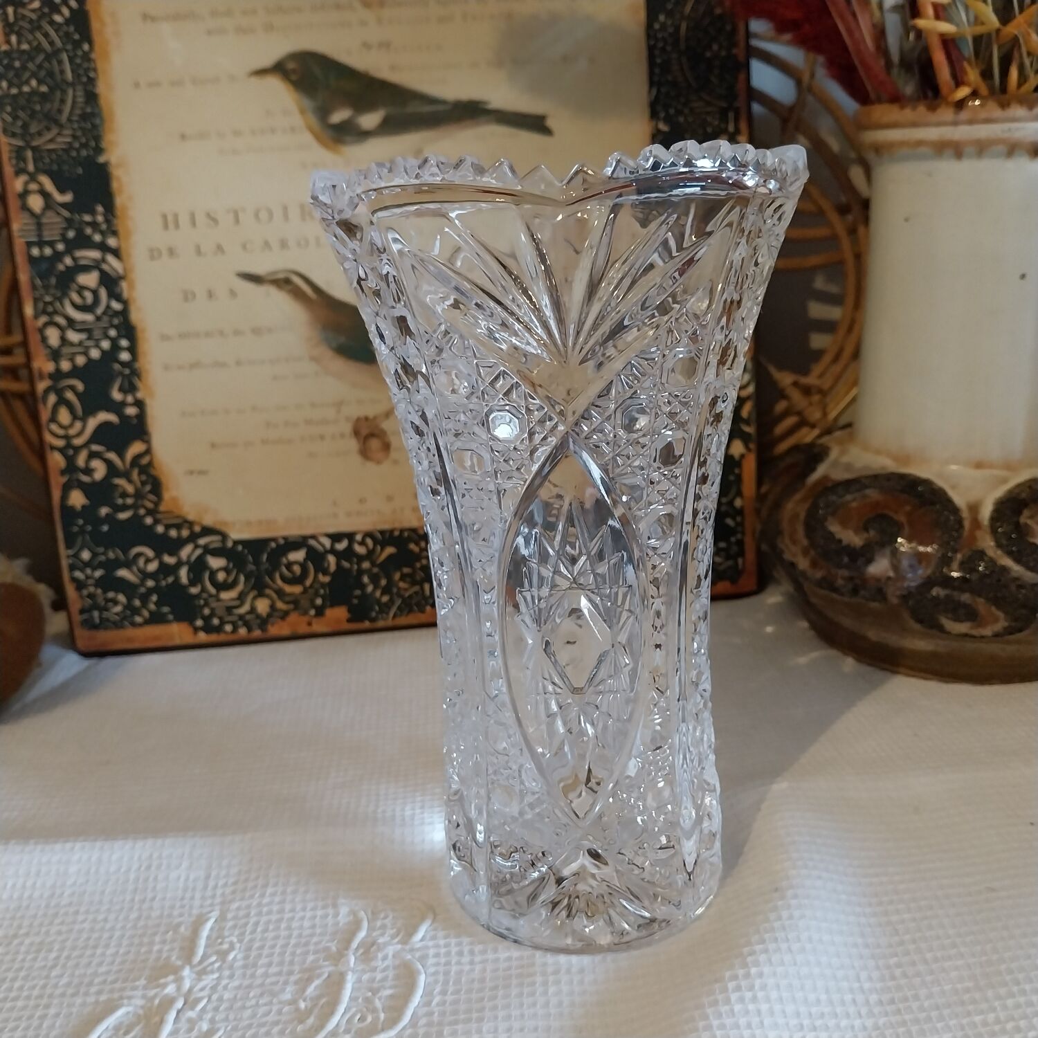 Crystal vase from Arques, Chesnay model.