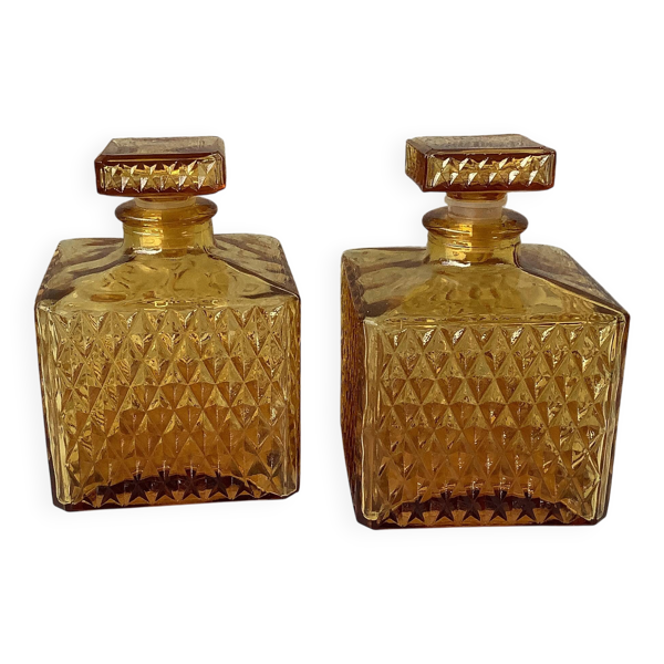 Carafes en verre ambré Japonaise 1970s - Tislo ''PASSED J.G.I.A