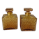 Amber glass carafes Japanese 1970s - Tislo "PASSED J.G.I.A"