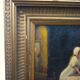 Tableau, huile sur panneau "Bonjour Grand Père", début XXème, cadre doré