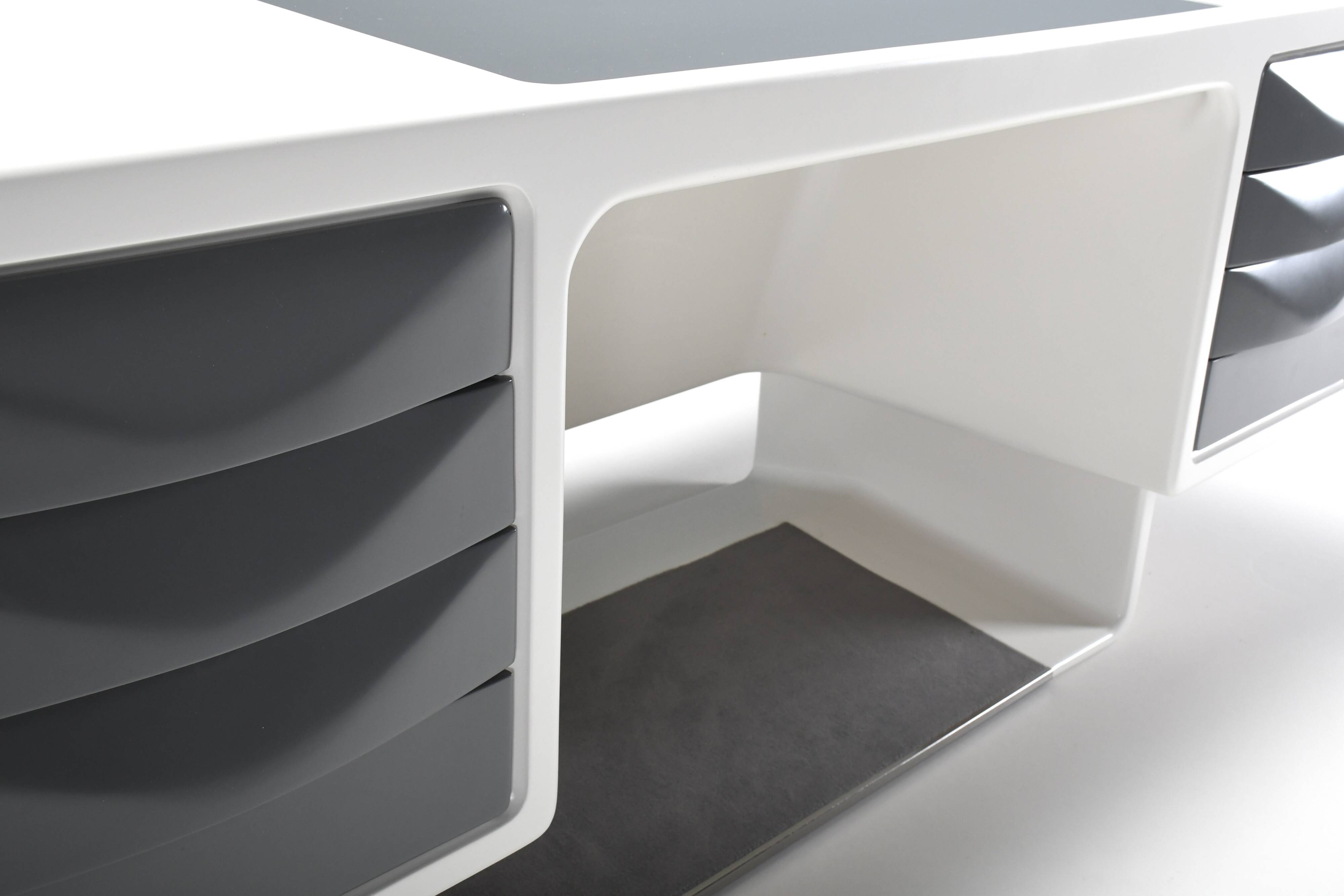 Rare Fiberglass Directors Desk by Ernest Igl for Wilhelm Werndl, 1970s