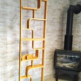 Bent plywood wall, bookcase, flowerbed, Volak by Holesov, 1960s Czechoslovakia