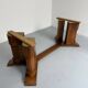 Antique Art Deco walnut and burl wood table, 1930s, France, with extensions