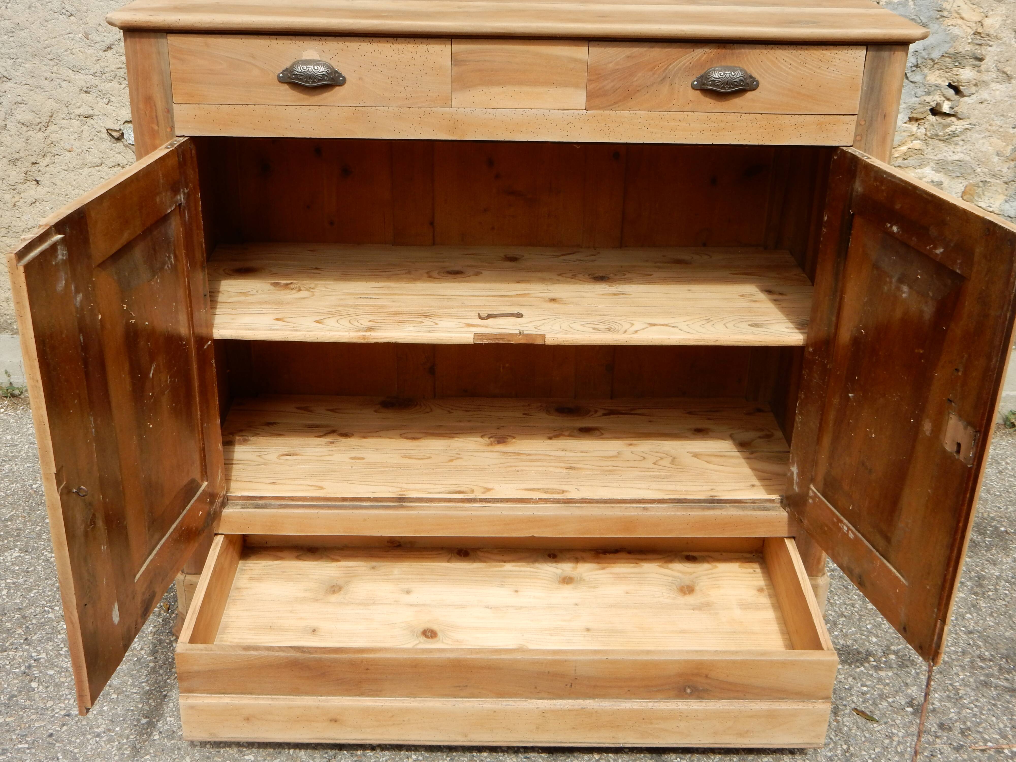 Majestic old walnut country sideboard