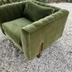 Green velvet club chair