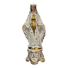 Statuette of the virgin in paris porcelain gilt polychrome early 20th century