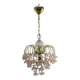 Pink flowers tassel chandelier