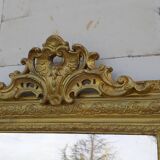 Mirror 19th wood and gilded stuk