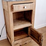 Art deco style oak bedside table from the 1920s