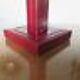 Lamp "the tanner" in burgundy leather 60s 70s