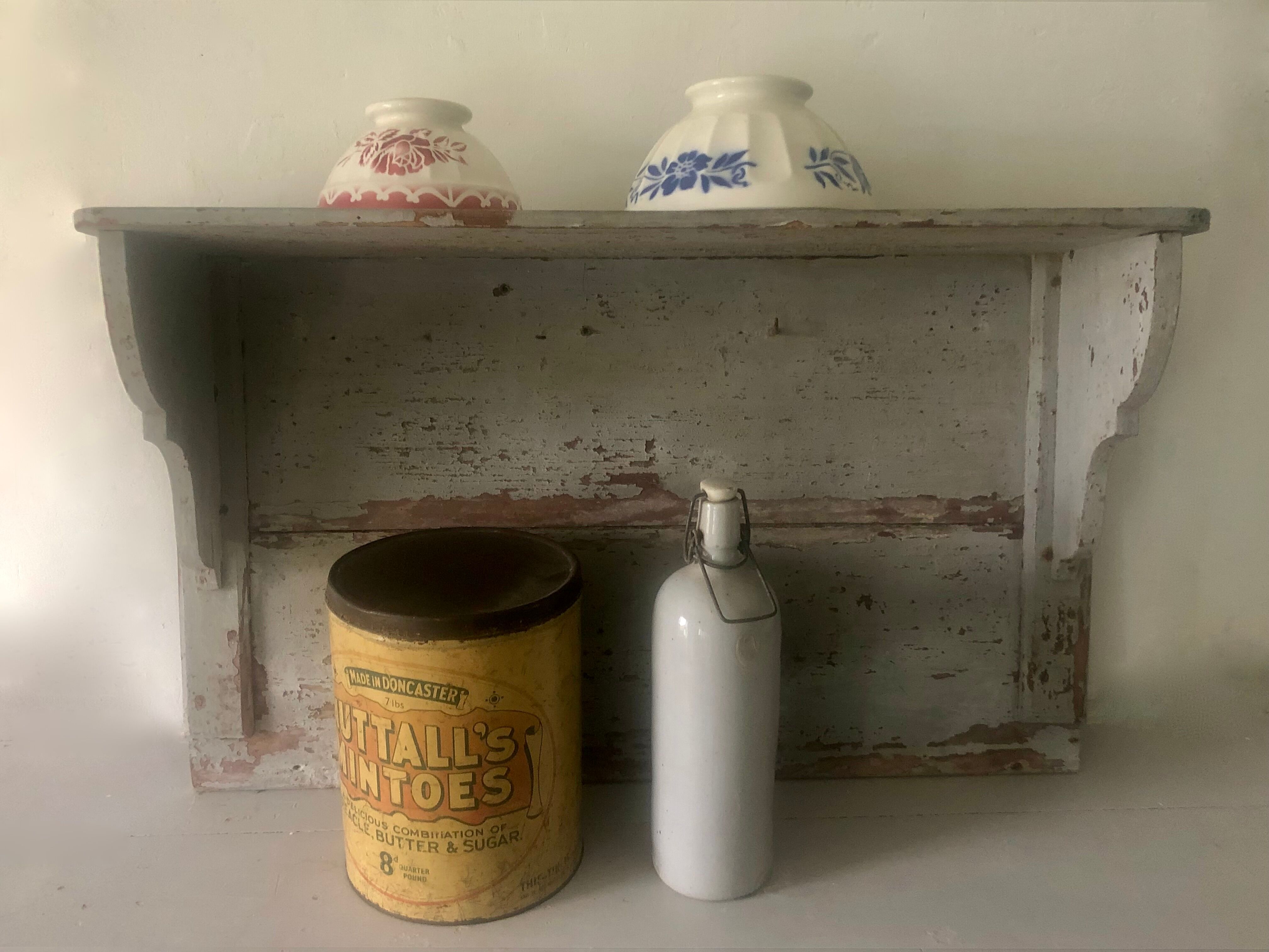 Large kitchen shelf, original patina
