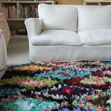 Tapis berbère boucherouite à losanges - 198x136cm