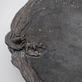 Large vulcanized ceramic bowl. Black. Artisanal work.