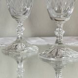6 engraved antique champagne flutes