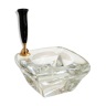 Cendrier cristal Daum France avec porte-stylo