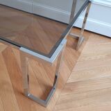70s chrome coffee table