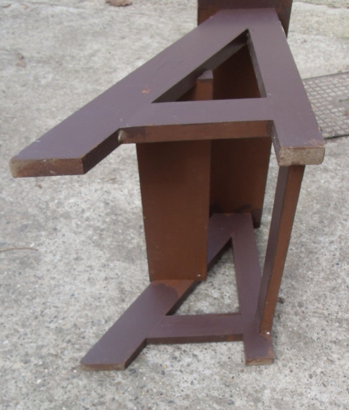 Old market foot stool wood