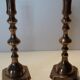 Duo of brass candle holders