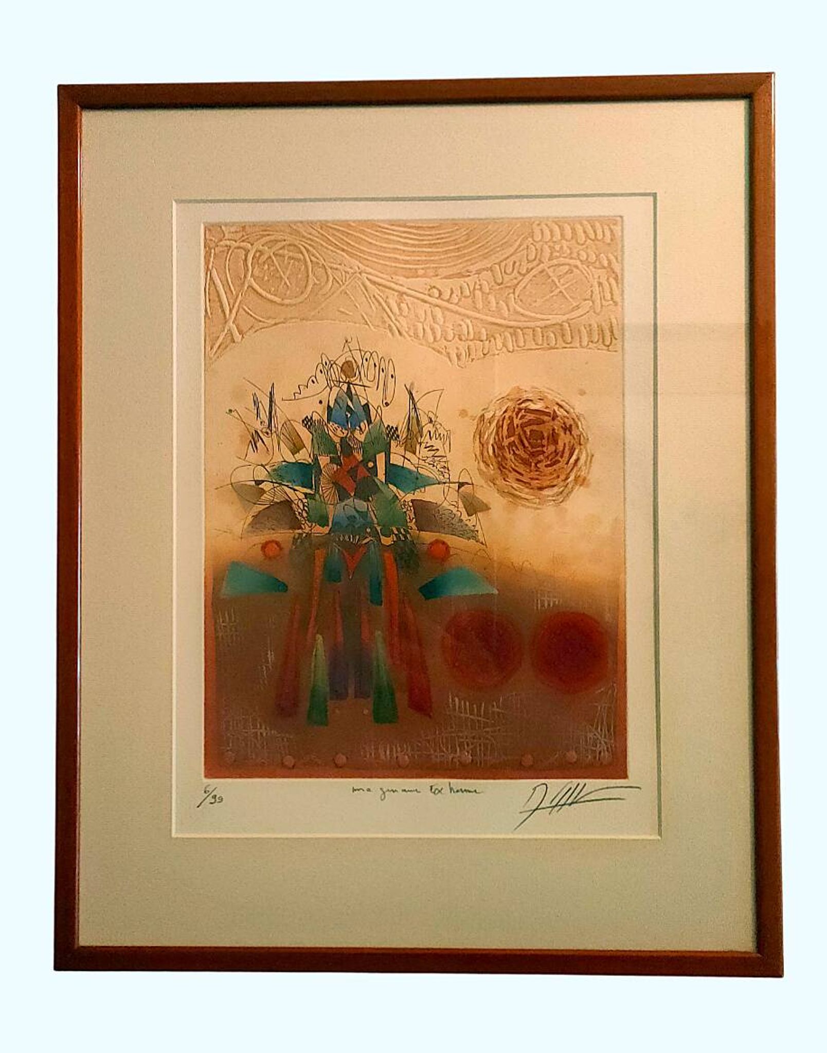 Tableau Georges Dussau (1947) engraving 6/99 embossed paper extreme imaginary