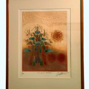 Tableau Georges Dussau (1947) engraving 6/99 embossed paper extreme imaginary