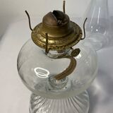 Old kerosene lamp Eagle USA glass brass XXth
