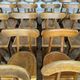 Series of 24 chairs bistrot wood curved 1960