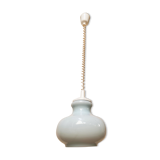 Blue opaline hanging lamp