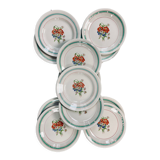 Set of 11 dessert plates Moulin des Loups Orchies