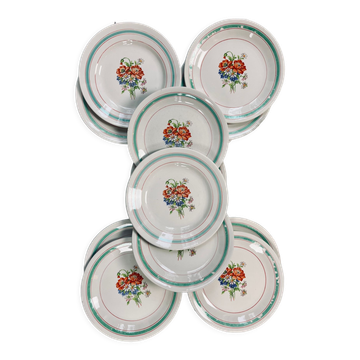 Lot de 11 assiettes à dessert Moulin des Loups Orchies