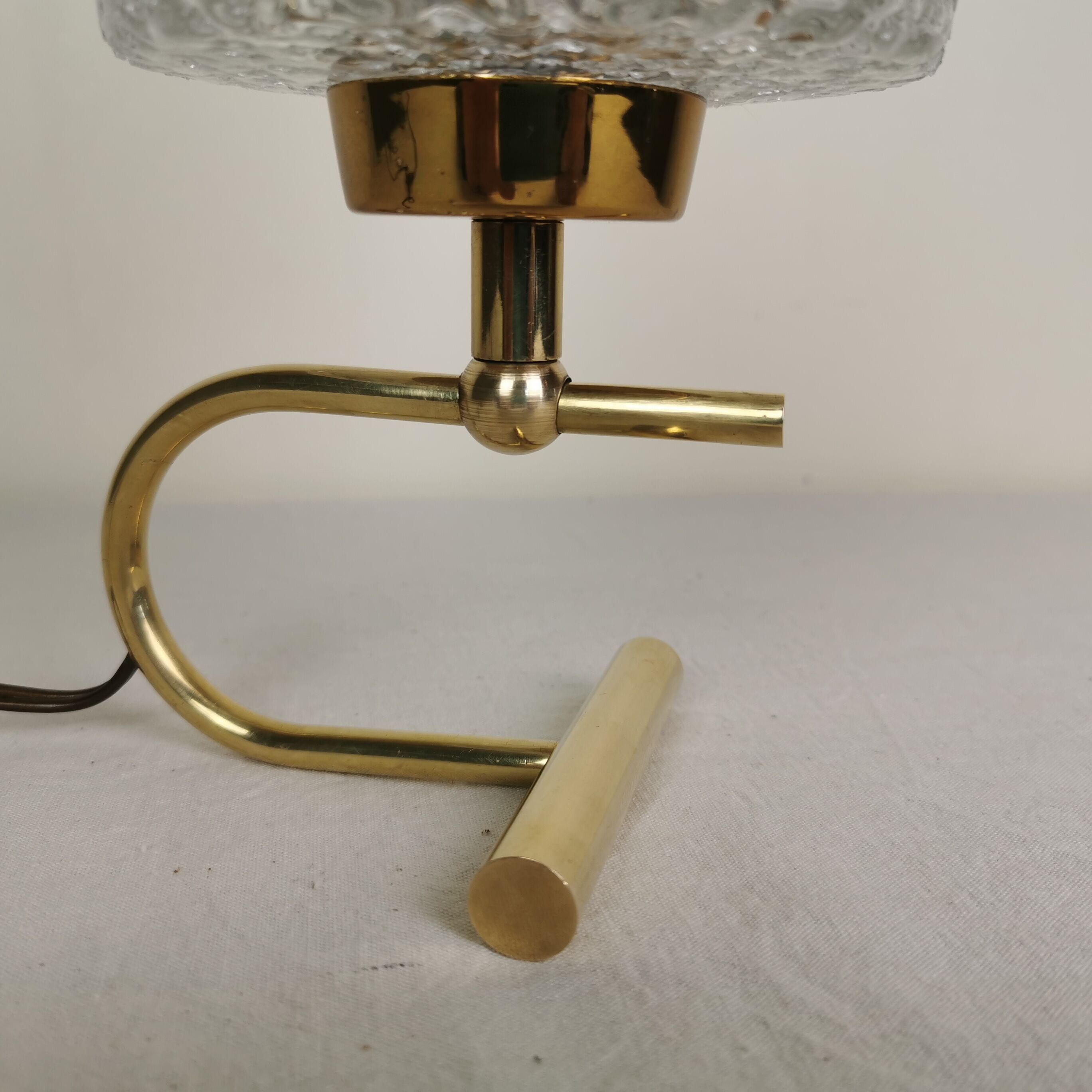 Brass and glass lamp