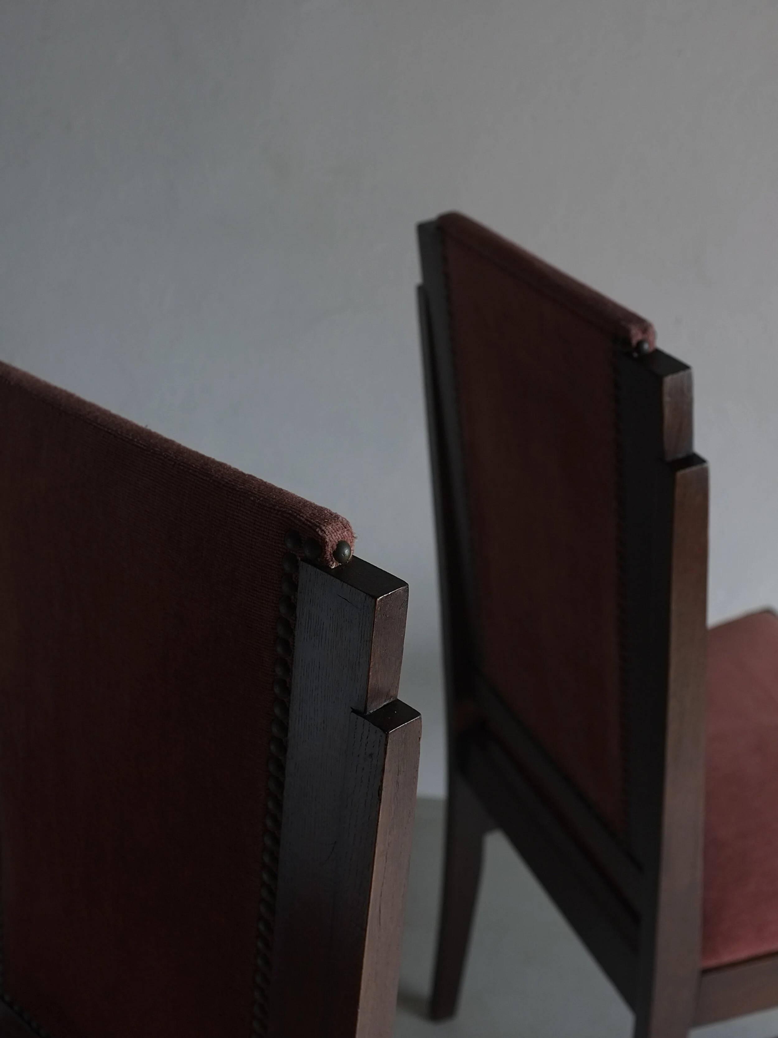 2 Amsterdam School oak chairs | Netherlands | 1920s