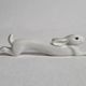Set of 6 animal-shaped knife holders in German porcelain, Pfeffer Gotha, 13.5 cm