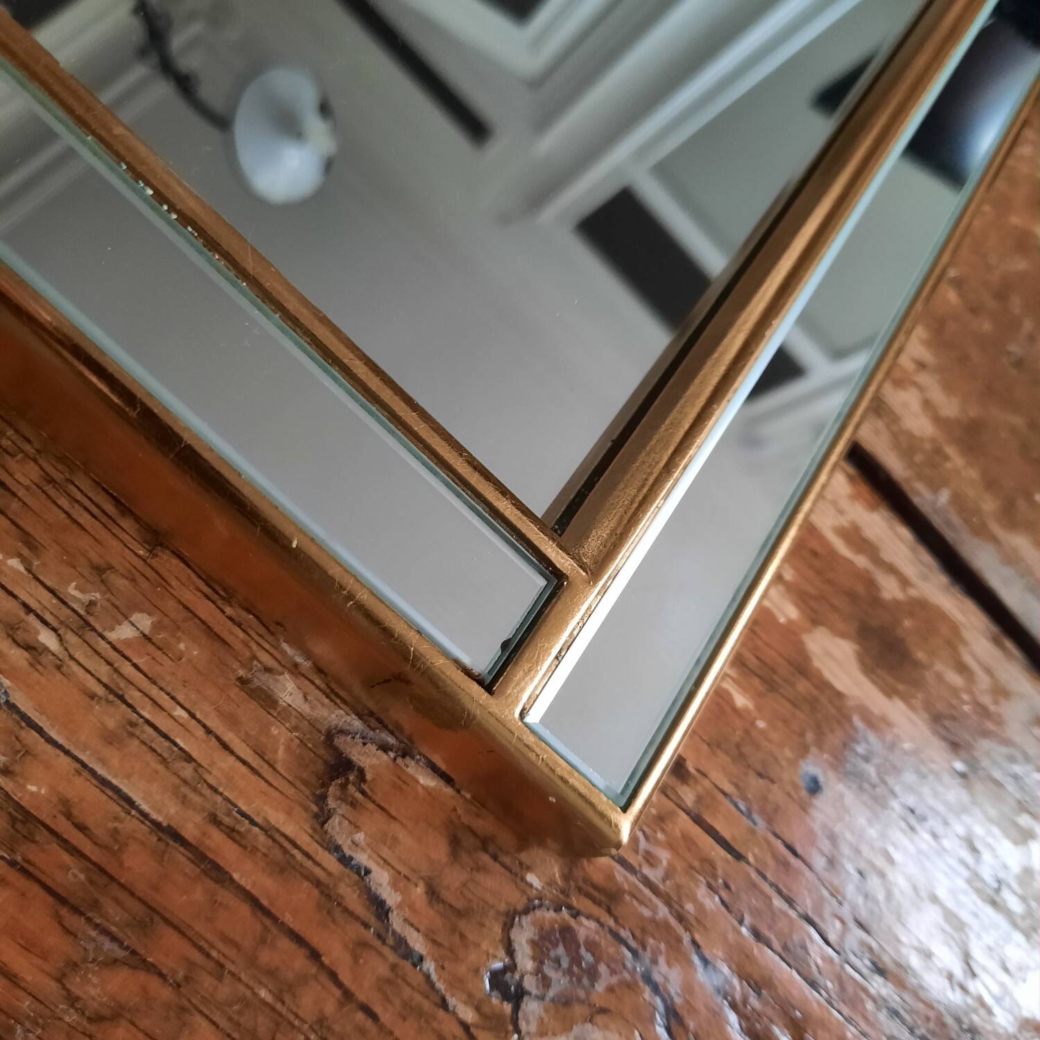 Miroir arcade à pare-closes design Deknudt 1980