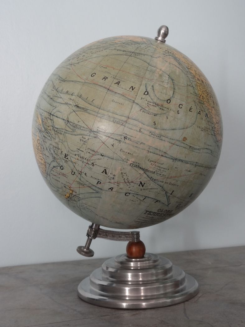 Globe Terrestrial Forest early twentieth, diam. 20 cm
