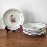 Set of eight Lunéville plates