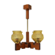 Mid-century Wood Chandelier,1980's.