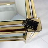 Italian glass & brass side table 1970