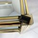 Italian glass & brass side table 1970