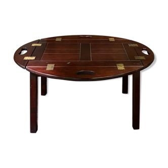 English mahogany coffee table in navy spirit - 50s