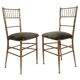 Set of 2 opera chairs in faux bamboo, France, 1940s