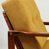 Scandinavian armchair yellow ocher design by Z. Baczyk
